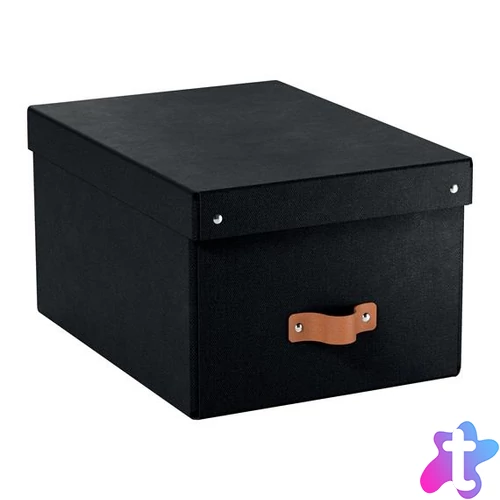 Tárolódoboz, M méret, LEITZ "Puro", fekete