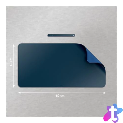 Könyökalátét, 80x40 cm, LEITZ, sötétkék