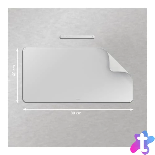 Könyökalátét, 80x40 cm, LEITZ, világosszürke