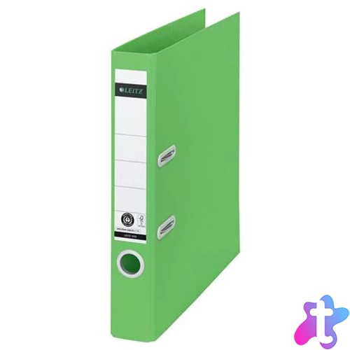 Iratrendező, 50 mm, A4, karton, újrahasznosított, LEITZ "180 Recycle", zöld