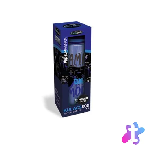 Kulacs, 600 ml, LIZZYSULI, Esports Gamer on duty, fekete