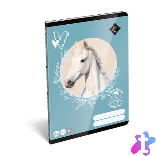 Füzet, tűzött, A5, sima, 32 lap LIZZYSULI, "Wild Beauty, Sport Club", "20-32"
