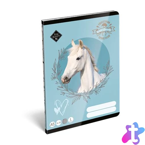 Füzet, tűzött, A5, vonalas, 32 lap, 1. osztály, LIZZYSULI, "Wild Beauty, Sport Club","14-32"
