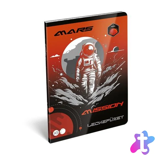 Füzet, tűzött, A5, lecke, 40 lap, LIZZYSULI, "Mars Mission"