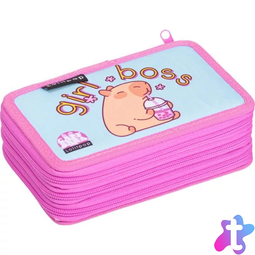 Tolltartó, 3 emeletes, cipzáras, LIZZYSULI, "Lollipop Capybara"
