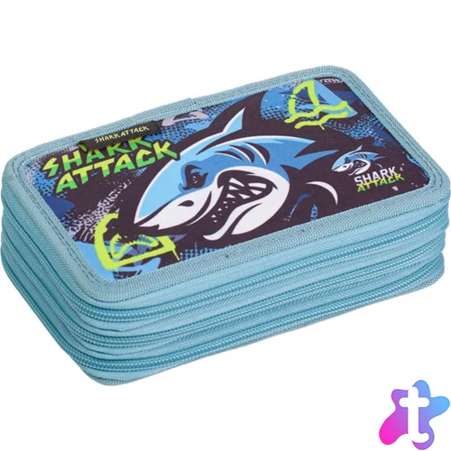 Tolltartó, 3 emeletes, cipzáras, LIZZYSULI, "Shark Attack"