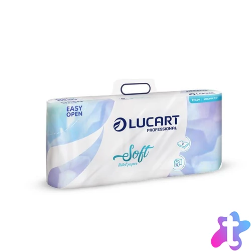 Toalettpapír, 2 rétegű, kistekercses, 10 tekercs, LUCART "Soft", fehér