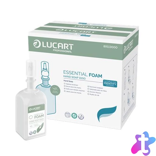 Habszappan, utántöltő, 1 liter, LUCART "IDENTITY Essential", fehér