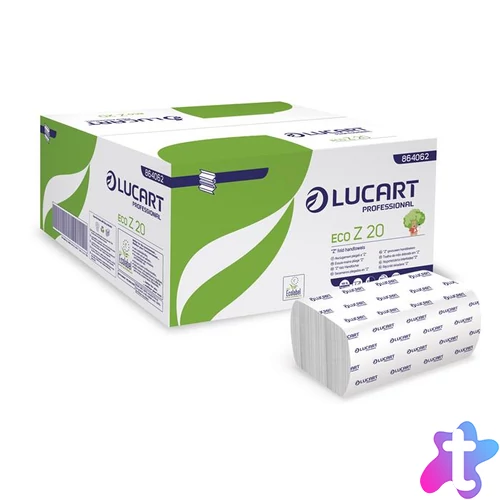 Kéztörlő, Z hajtogatott, 2 rétegű, 200 lap, Slim adagolóhoz, LUCART "ECO Z 20", fehér