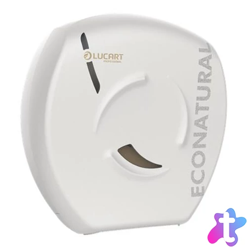 Toalettpapír adagoló, 35,7x35,2x14,2 cm, LUCART "EcoNatural Flow Jumbo", fehér