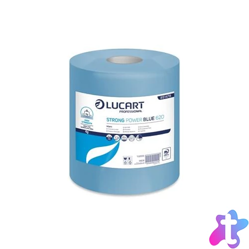Törlőkendő, tekercses, ipari, LUCART "Strong Power Blue 620", kék