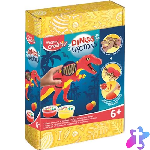 Dínó készítő modellező gyurmakészlet, T-Rex, MAPED CREATIV "Dinos factory"