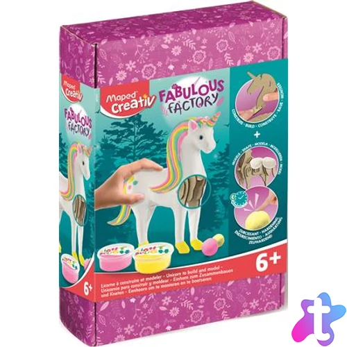 Unikornis készítő modellező gyurma készlet, MAPED CREATIV "Fabulous factory"