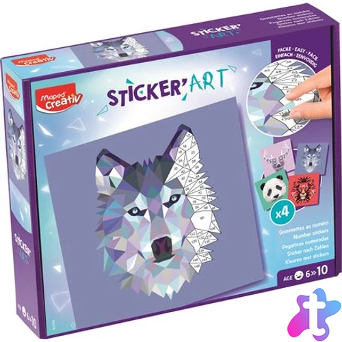 Kreatív matricás készlet, állatok, MAPED CREATIV "Sticker` Art"
