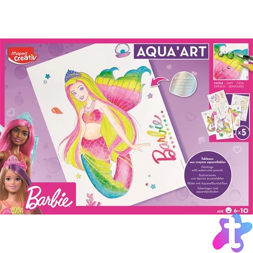 Akvarell festőkészlet, MAPED CREATIV "Barbie Aqua Art - Maxi Set"