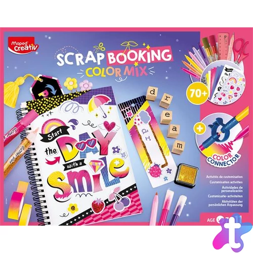 Kreatív scrapbooking készlet, 70 darabos, MAPED CREATIV "Scrapbooking Color Mix"