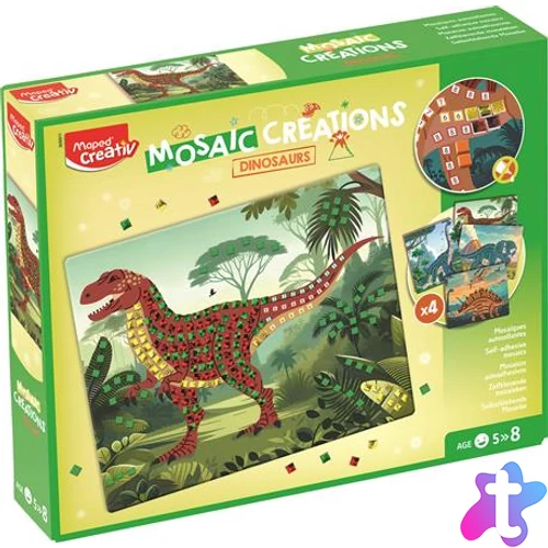 Mozaikos képkészítő, dinoszaurusz, MAPED CREATIV "Mosaic Creations"