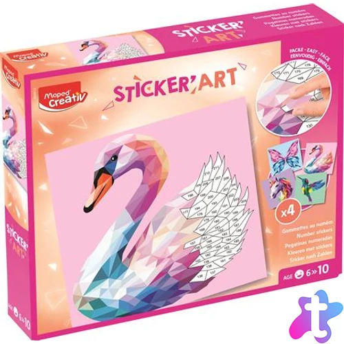 Kreatív matricás készlet, különleges állatok, MAPED CREATIV "Sticker` Art"