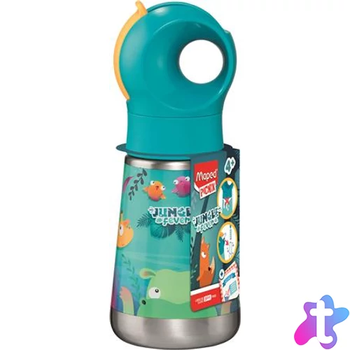 Kulacs, 350 ml, rozsdamentes acél, MAPED PICNIK "Jungle Fever"