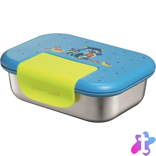 Uzsonnás doboz, 900 ml, rozsdamentes acél, MAPED PICNIK "Concept Miniz", mosómedve