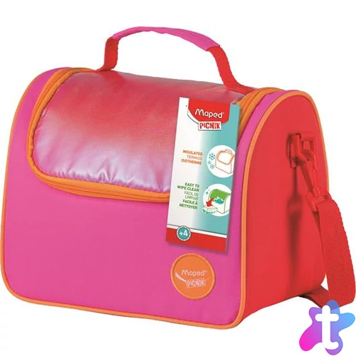 Uzsonnás táska, levehető vállpánttal, MAPED PICNIK "Origins", narancs-pink