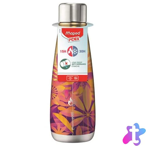 Termosz, duplafalú, 500 ml, rozsdamentes acél, MAPED PICNIK "Concept Adult", napvirág