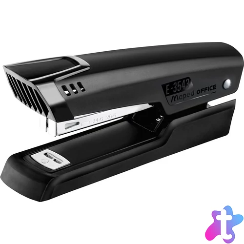 Tűzőgép, 24/6, 26/6, 20 lap, MAPED "Essentials Half-Strip", fekete