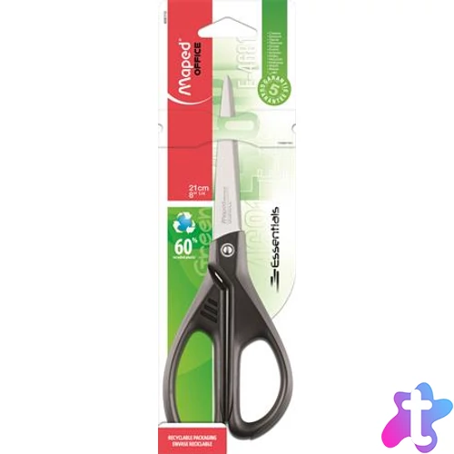 Olló, irodai, 21 cm, MAPED "Essentials Green"