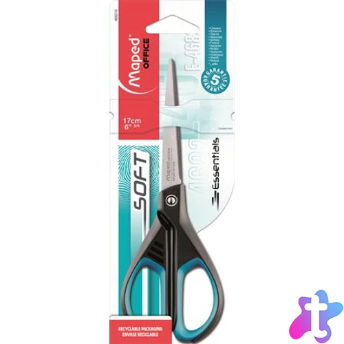 Olló, irodai, 17 cm, MAPED "Essentials Soft"