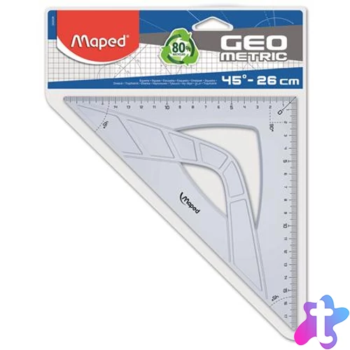 Háromszög vonalzó, műanyag, 45°, 17 cm, MAPED "Geometric"