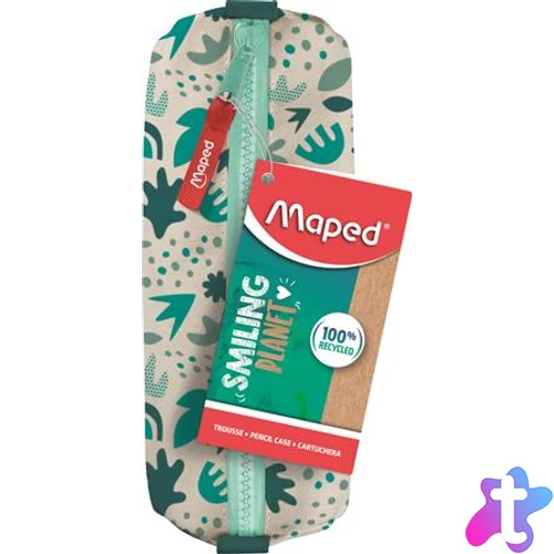 Tolltartó, újrahasznosított anyag, cipzáras, MAPED "Smiling Planet"