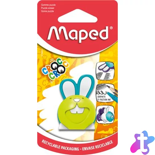 Puzzle radír, MAPED "Croc Croc Puzzle", nyuszi, vegyes színek