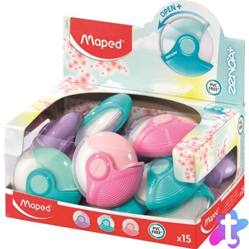 Radír display, MAPED "Zenoa Plus", pasztell színek