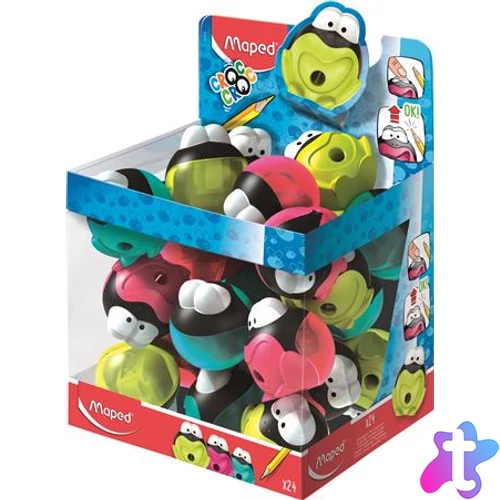 Hegyező display, egylyukú, tartályos, MAPED "Croc Croc", béka, vegyes színek