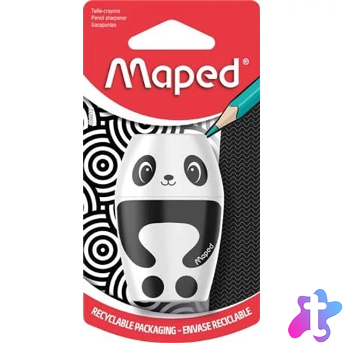 Hegyező, egylyukú, tartályos, MAPED "Shakky Fancy", panda és pingvin, vegyes formák