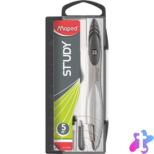 Körző készlet, 5 darabos, MAPED "Study SY160", vegyes színek