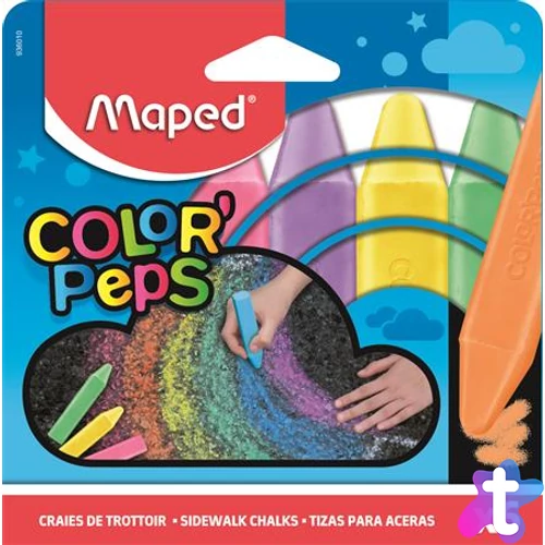 Aszfaltkréta, MAPED "Color`Peps", 6 különböző szín