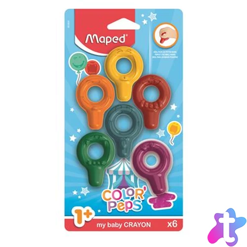 Zsírkréta, MAPED "Color`Peps Baby", 6 különböző szín