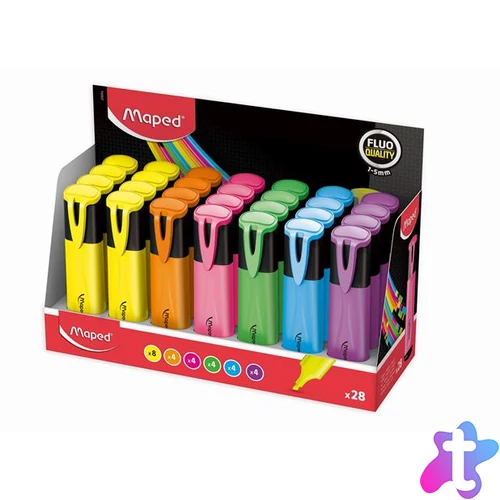 Szövegkiemelő display, 1-5 mm, MAPED "Fluo Peps Classic", vegyes színek