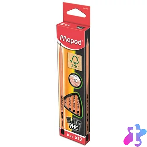 Grafitceruza, B, háromszögletű, MAPED "Black`Peps"