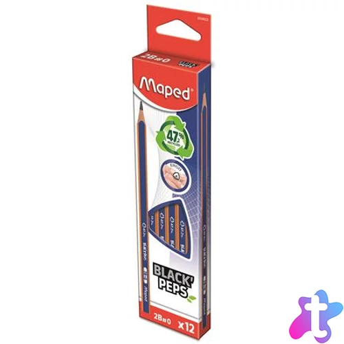 Grafitceruza, 2B, háromszögletű, MAPED "Black` Peps Navy"