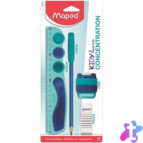 Írószer készlet, 4 darabos, MAPED "Kidy Learn Concentration"