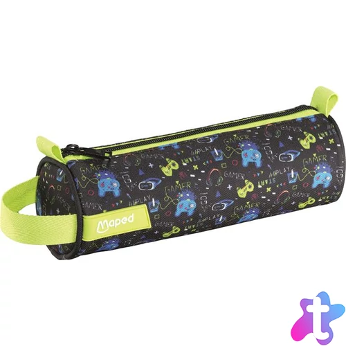 Tolltartó, henger alakú, cipzáras, MAPED, gaming