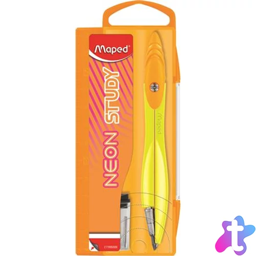 Körző, heggyel, MAPED "Study Neon", vegyes színek