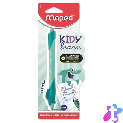 Írástanuló rollertoll, 0,7 mm, radírozható, MAPED "KIDY Learn MAGIC", cápa, türkiz