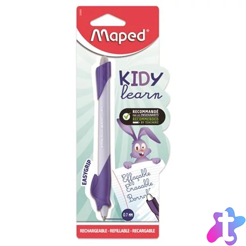 Írástanuló rollertoll, 0,7 mm, radírozható, MAPED "KIDY Learn MAGIC", nyuszi, lila