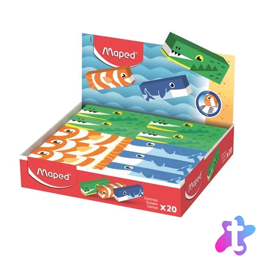 Radír display, állatos, MAPED „Animals”, vegyes minták