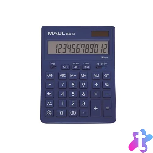 Számológép, asztali, 12 számjegy, MAUL "MXL 12", kék