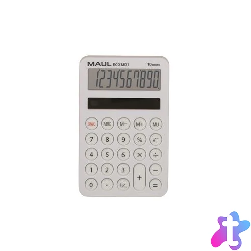Számológép, asztali, 10 számjegy, MAUL "Eco MD 1", fehér
