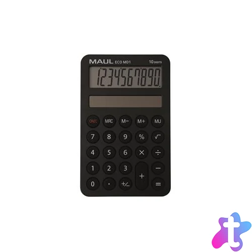 Számológép, asztali, 10 számjegy, MAUL "Eco MD 1", fekete
